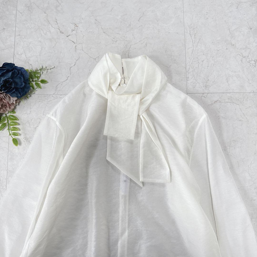 極美品⭐︎ESTNATION 3.3万　ボウタイ ブラウス　ホワイト　セレモニー