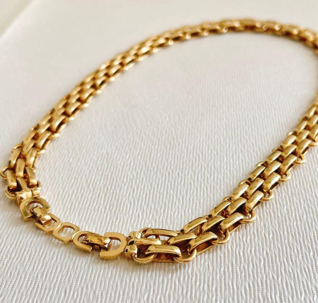 美品✨ クリスチャンディオール ネックレス チェーン 喜平 ゴールド