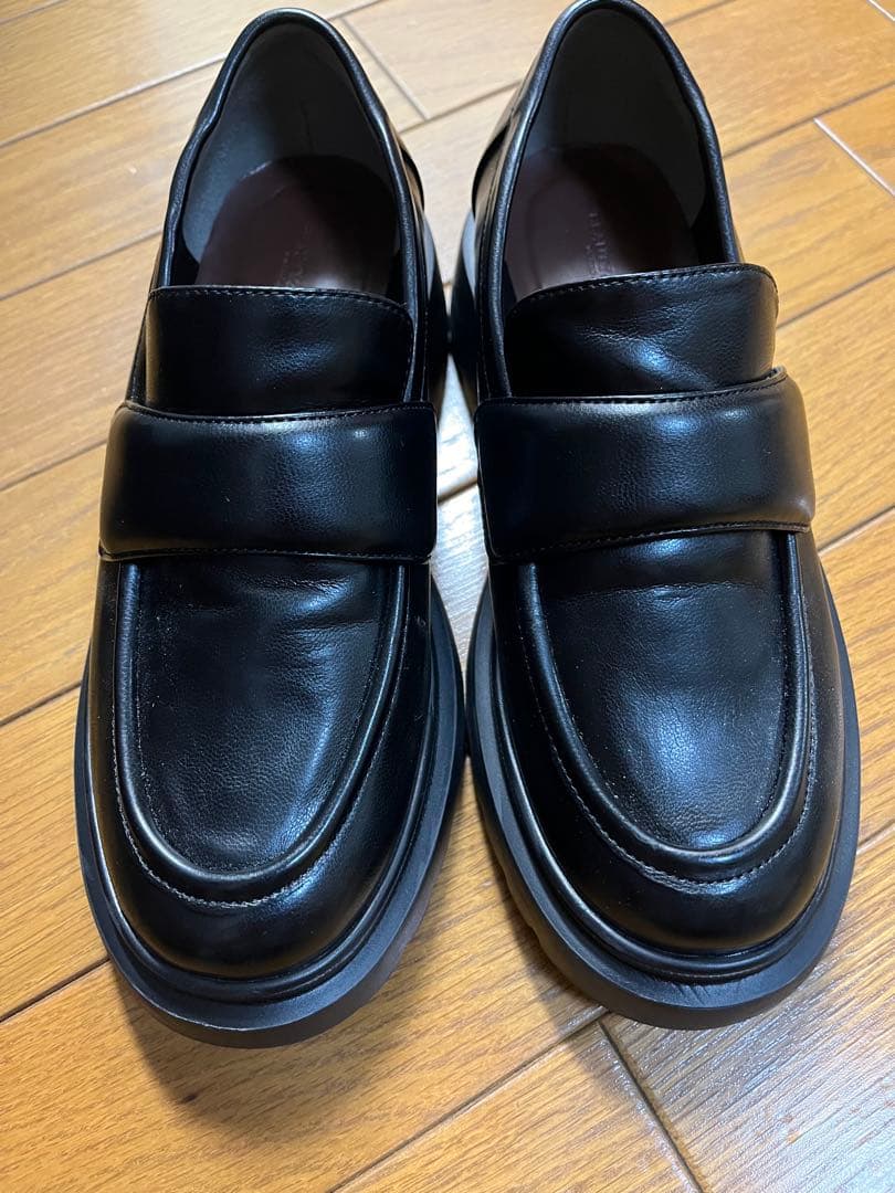 さち。美品！ BEAUTY&YOUTH／レザーライク ローファー 晴雨兼用
