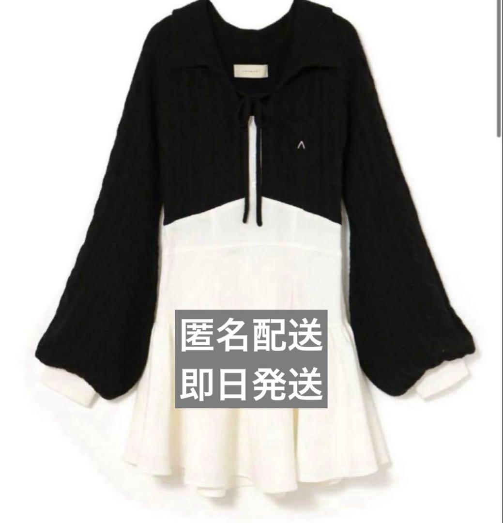 ワンピース Tess blouse mini dress black