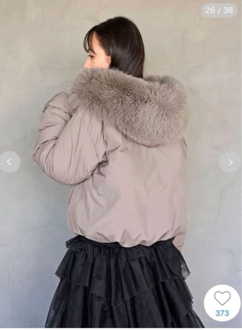 SNIDEL ♡西川フードファーショートダウン GRY