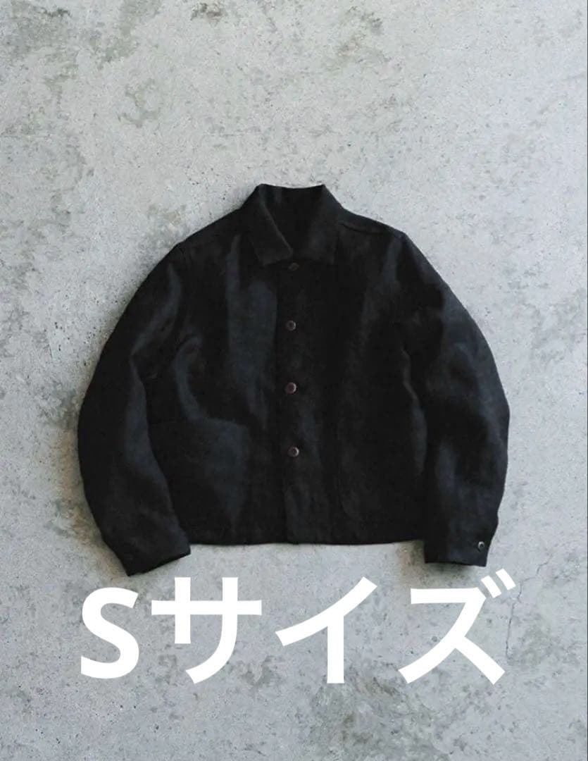 【LIDNM】LINEN CROPPED CHORE JACKET Sサイズ