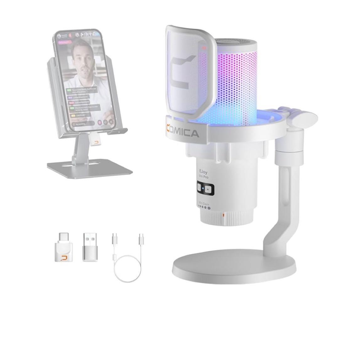 9516 COMICA ワイヤレスUSBコンデンサーマイク ゲーミングマイク