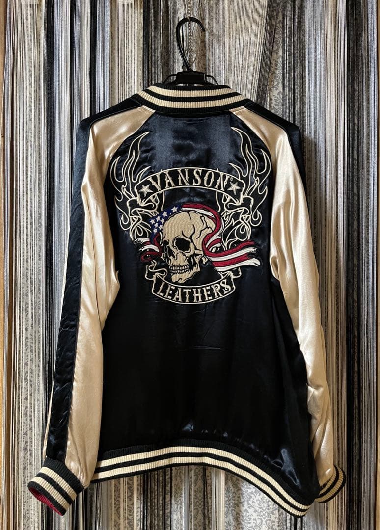 T*r様 バンソン リバーシブル スカジャン フライングスカル 星条旗