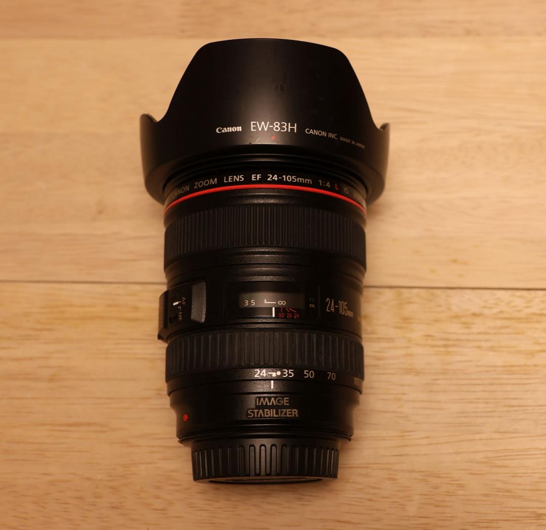 レンズ(ズーム) Canon EF24-105mm F4L IS USM + EW-83H