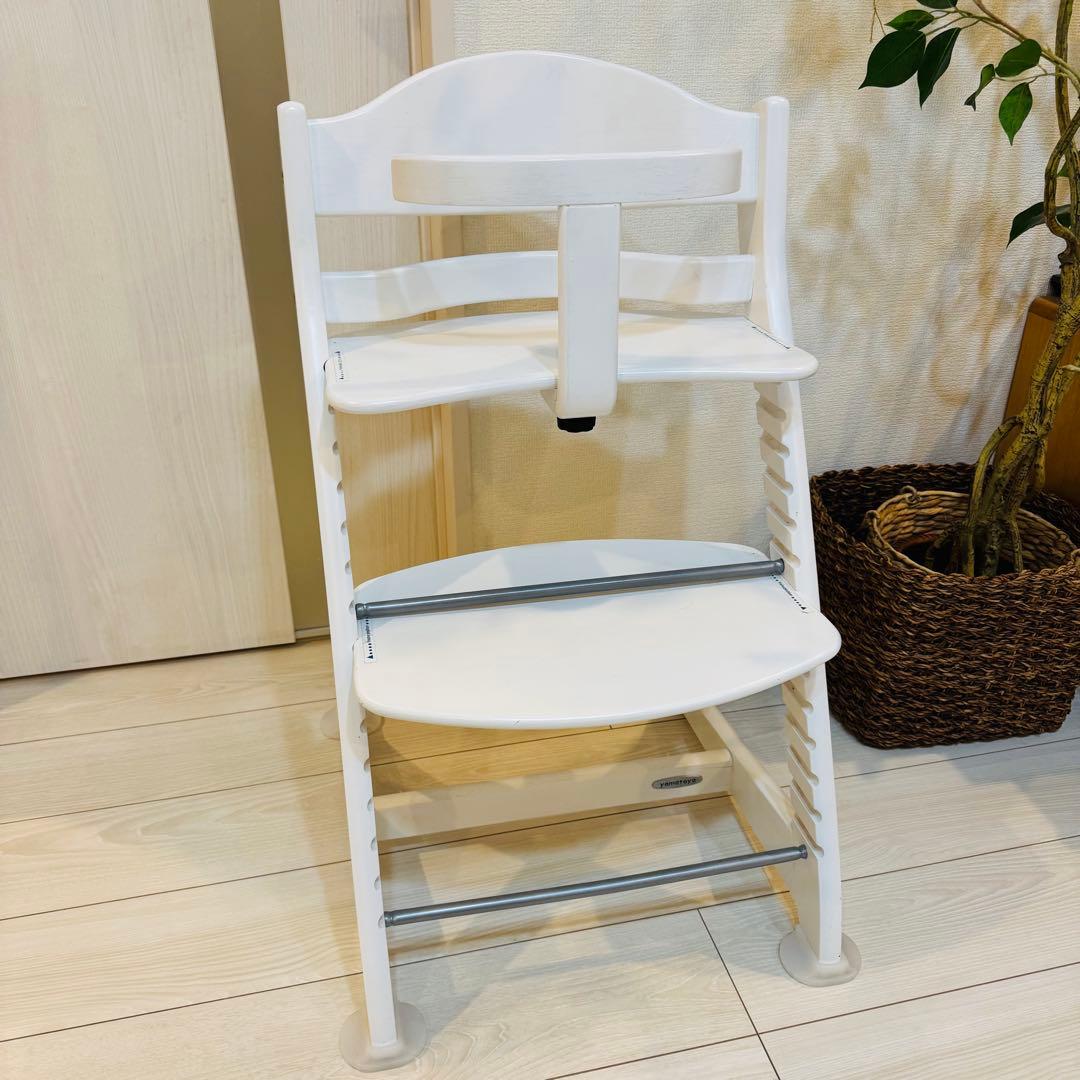 《大人気カラー》 大和屋 すくすくチェアプラス ホワイト ハイチェア