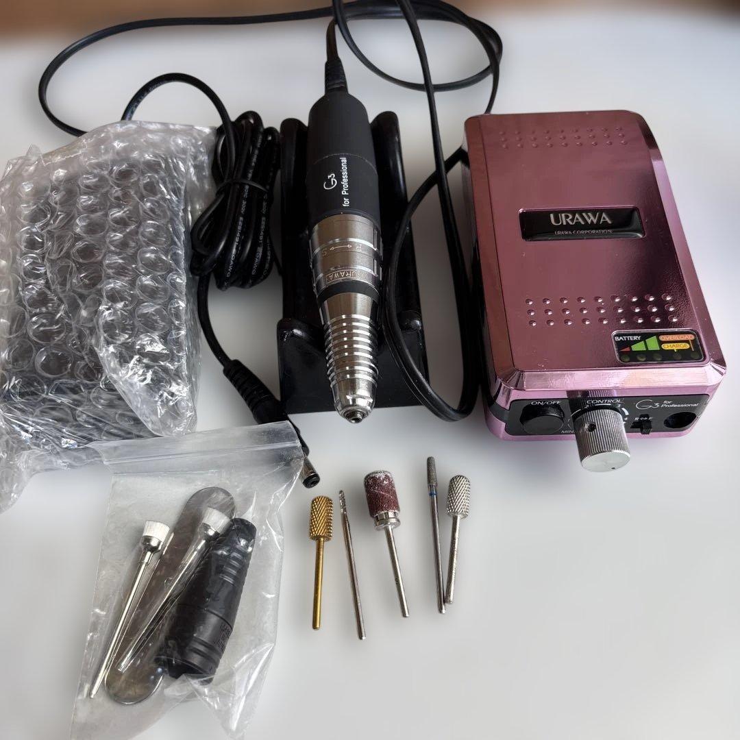 ①URAWA 浦和 ポータブル ネイルマシーン グライダー G3 ピンク