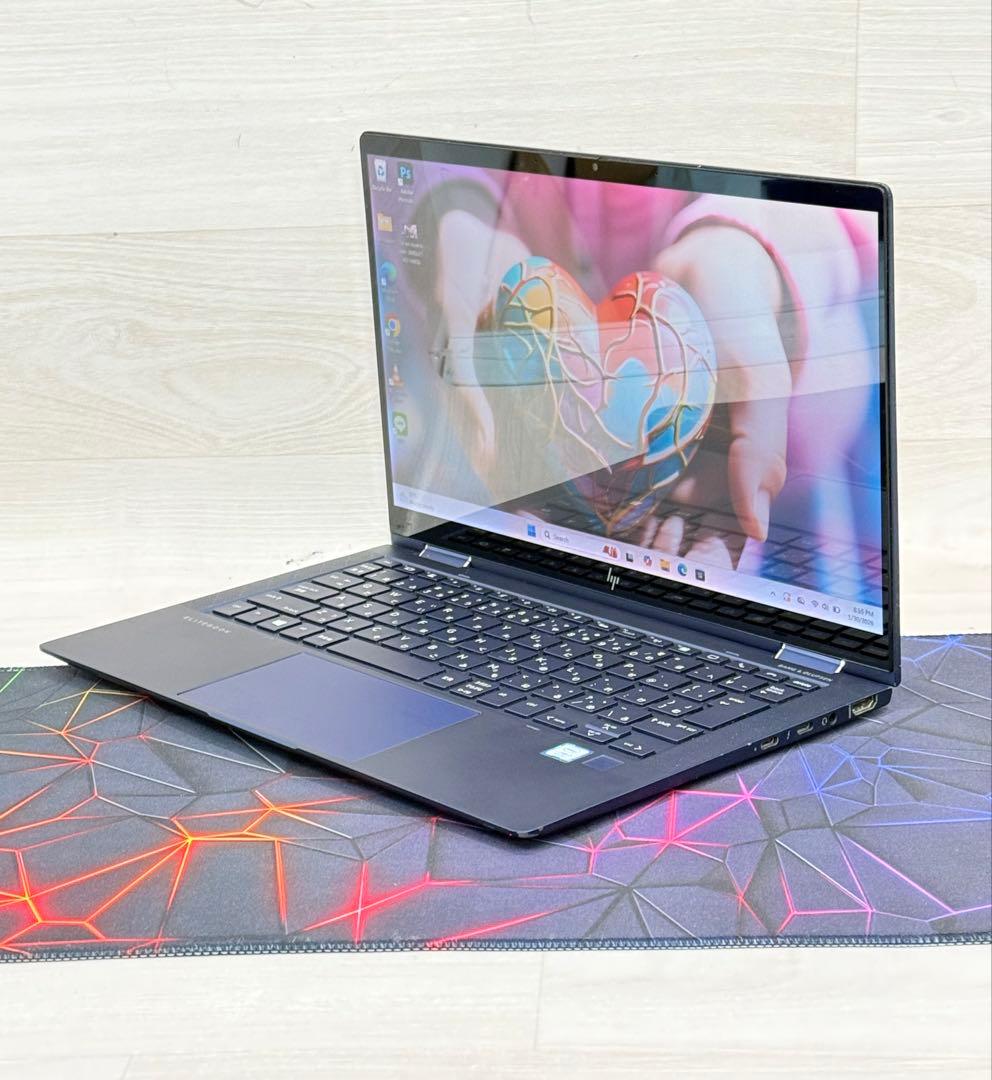 タッチ8世代Corei7ノートhp Elite Dragonfly/16GB