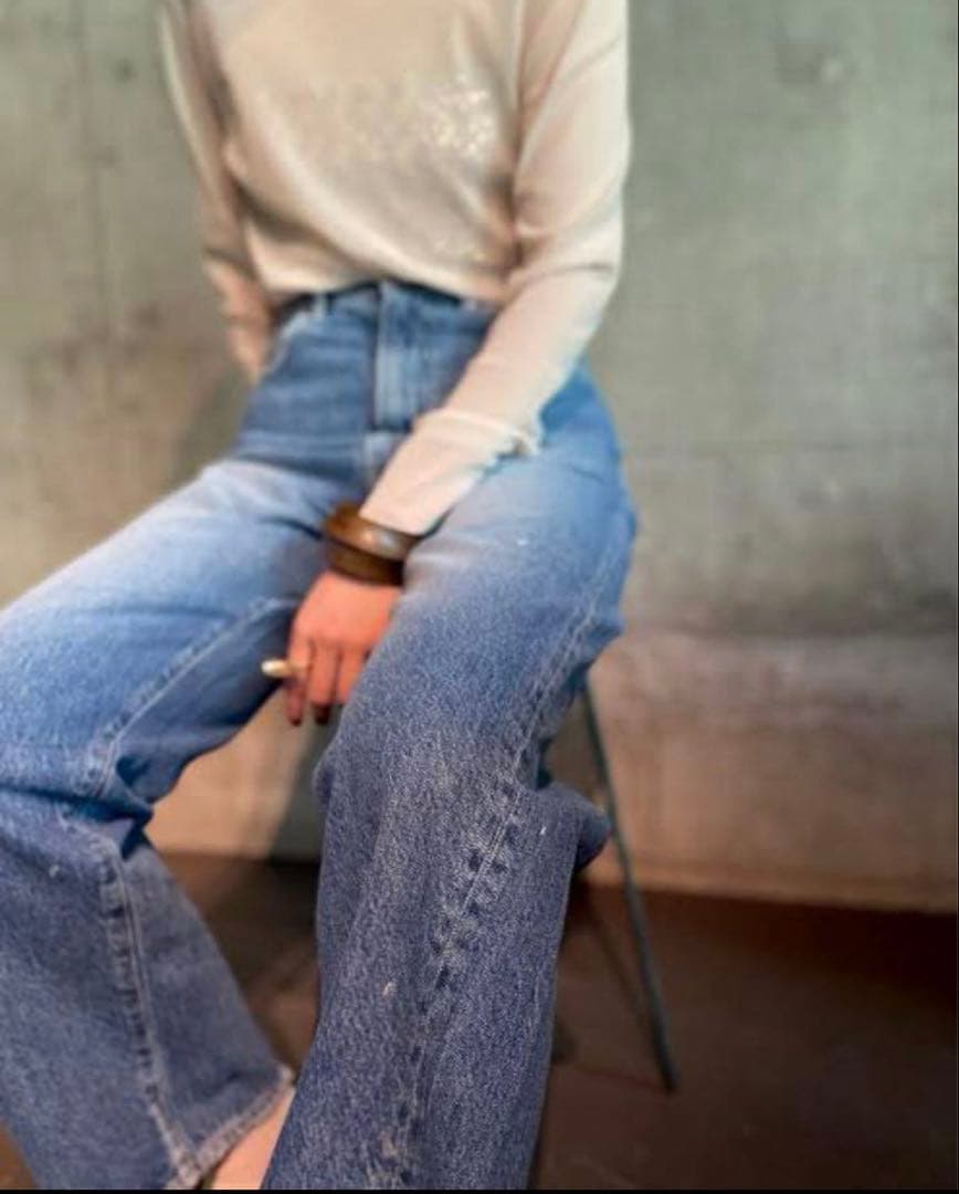 6 roku ロク time machine ハイウェストストレートデニム