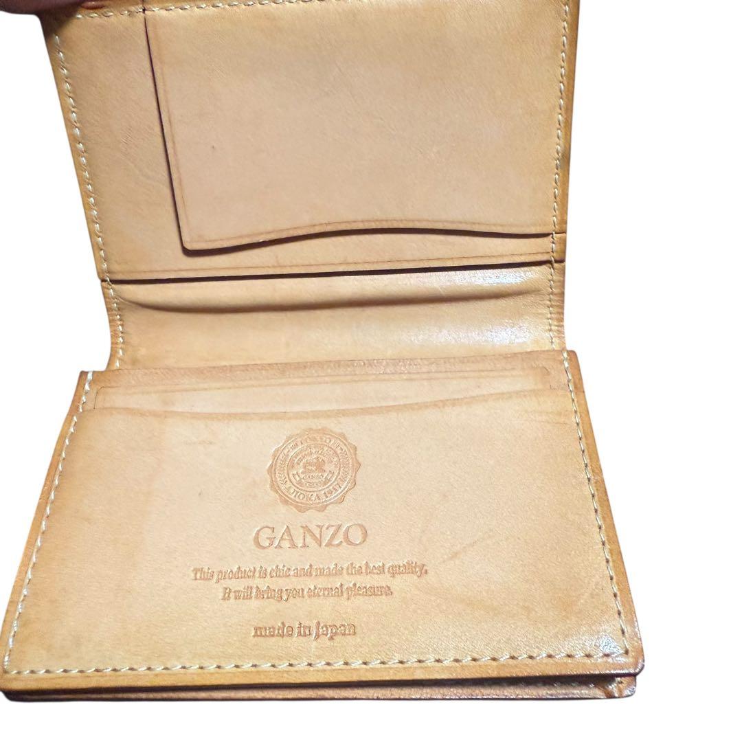 GANZO THIN BRIDLE (シンブライドル)通しマチ 名刺入れ