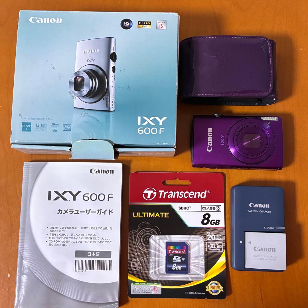 Canon IXY 600F パープル 本体と付属品セット