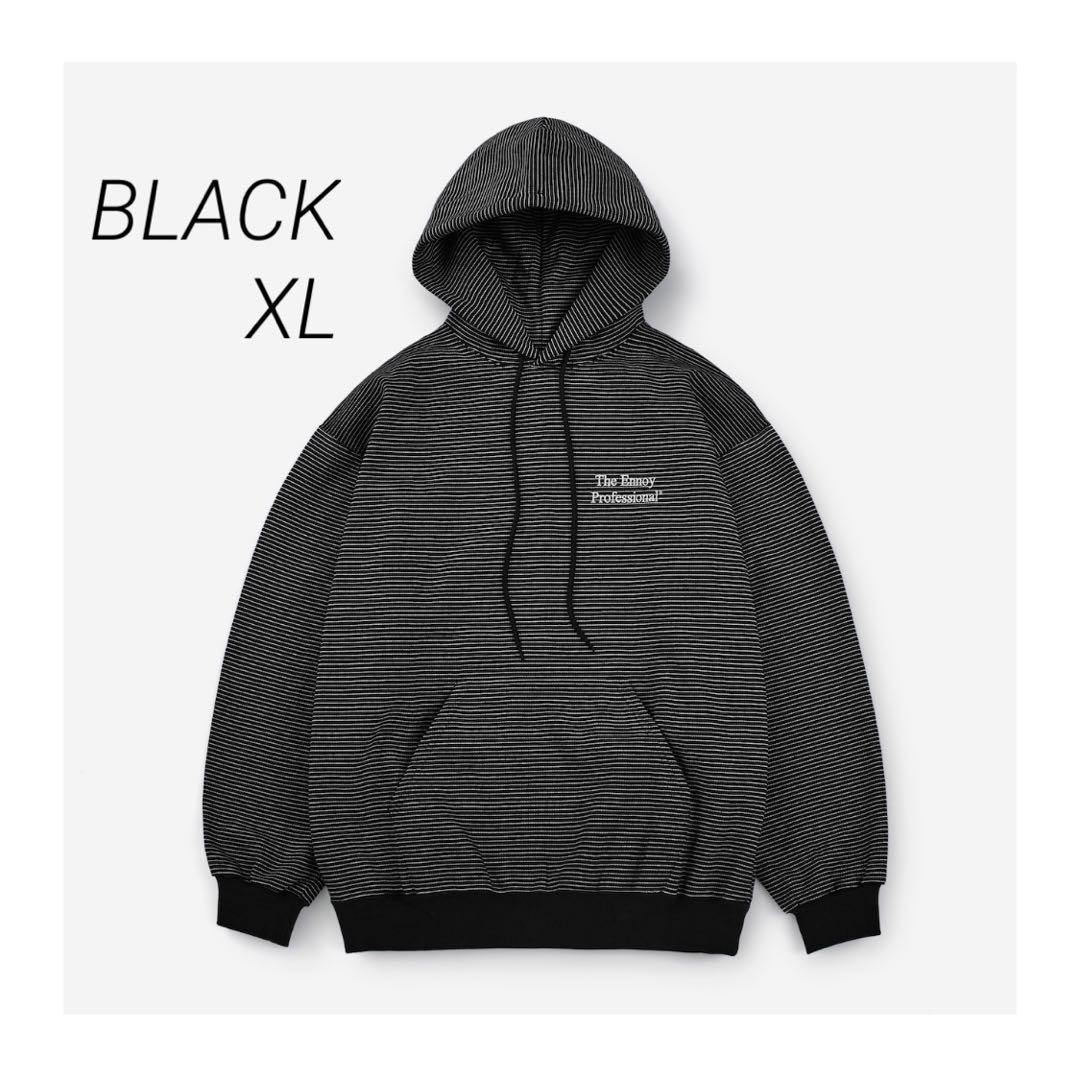 ENNOY BORDER HOODIE パーカー 2025 ブラック