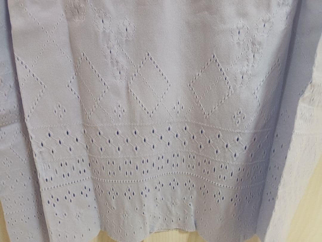 ★新品★チャコット　ノーソーイングニット　スカラップ　長袖　紫