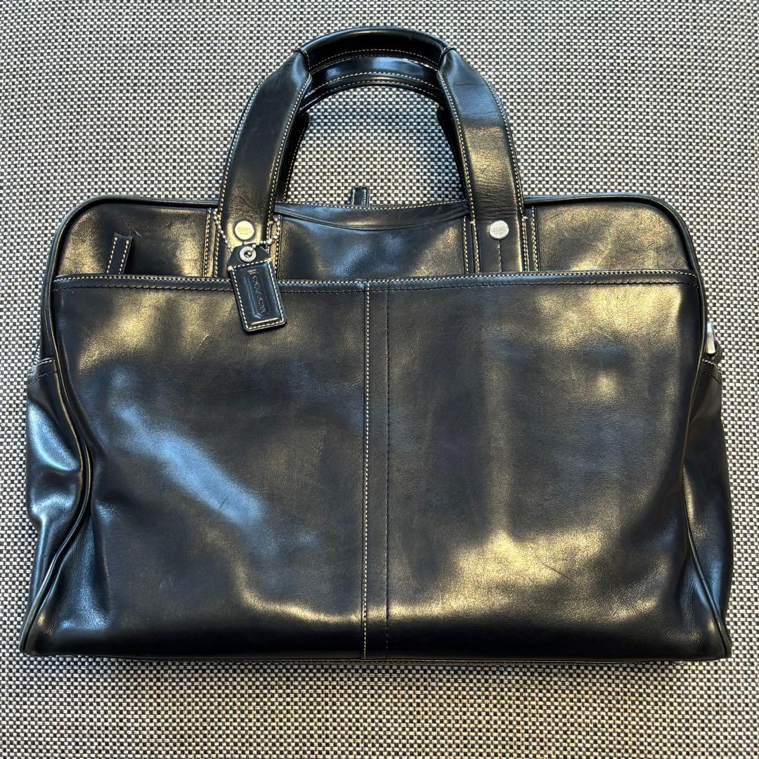 COACH コーチ ビジネスバッグ 本革レザー ブラック