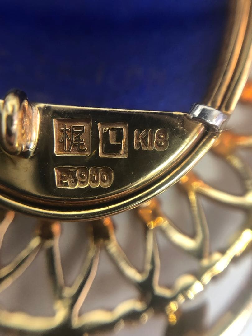 梶光夫 K18 pt900 ダイヤモンド ペンダント トップ ブローチ