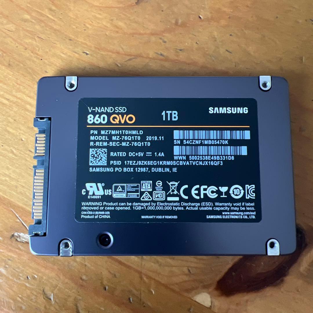 内蔵型SSD Samsung 860 QVO 1TB SSD