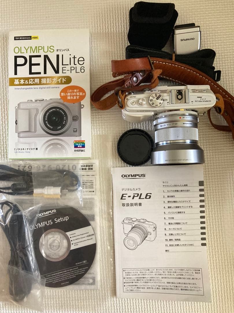 OLYMPUS E-PL6 ホワイト/ 25mm f1.8 単焦点レンズのセット