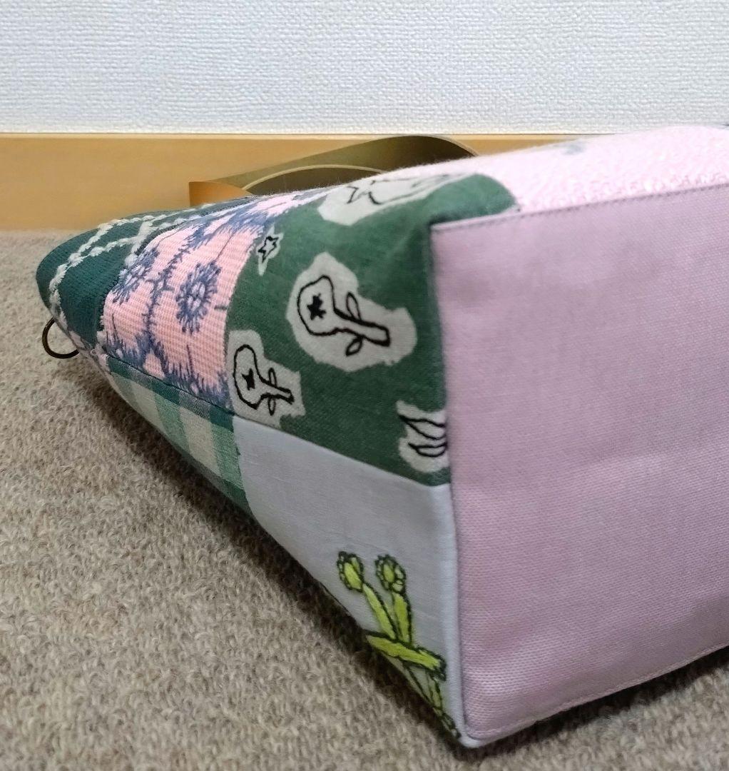 ミナペルホネントートバッグ 両面パッチワークハンドメイド