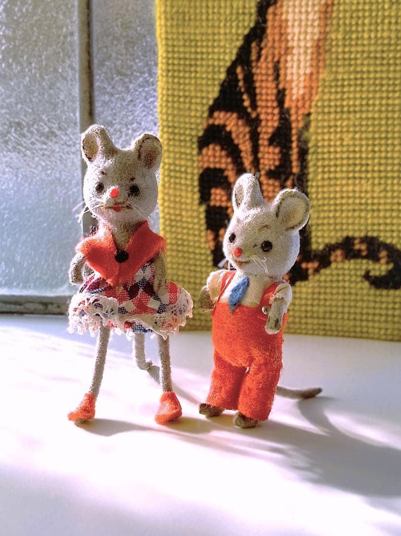 マウスの姉弟　ニャンコに気をつけて！WAGNER　ワグナー　ドイツ　アンティーク