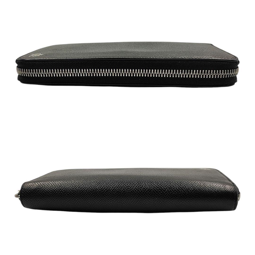 美品✨ダンヒル 長財布 ブラック レザー ラウンドファスナー メンズ シボ革