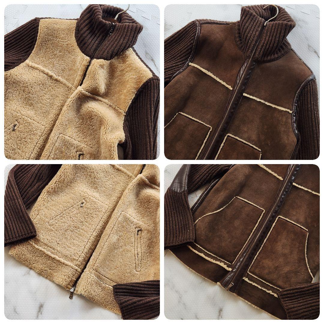 最高級イタリア製✨PREVIEW ドライバーズジャケット ムートン リバーシブル