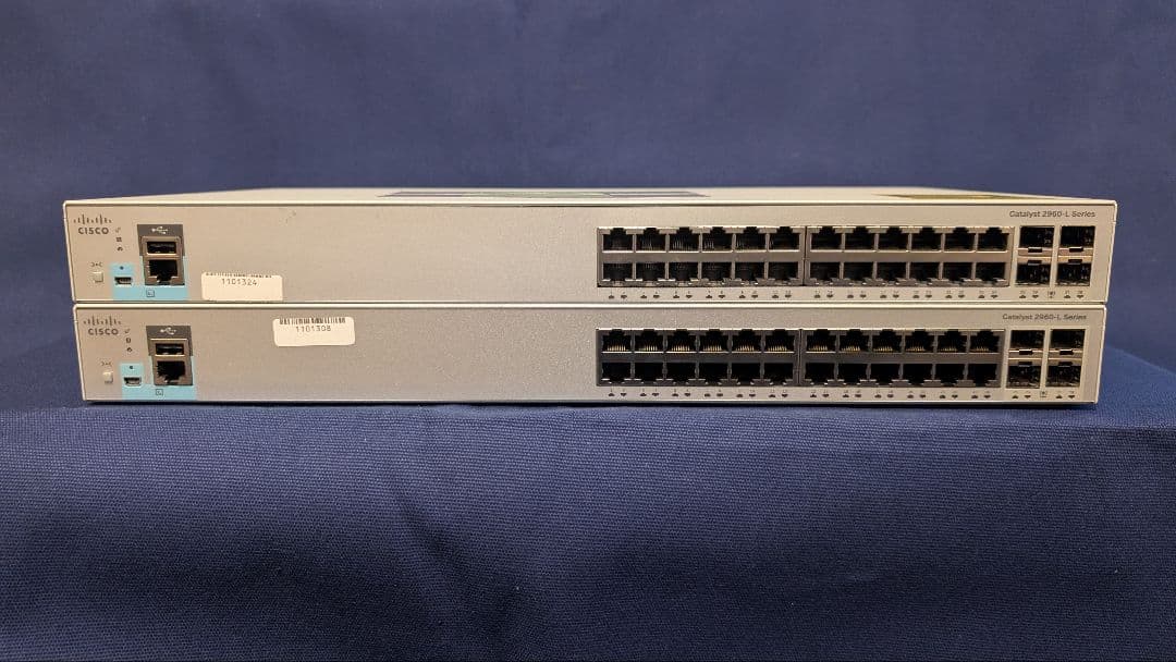 【CCNA、CCNP】CISCO C2960　静音タイプ　2台セット