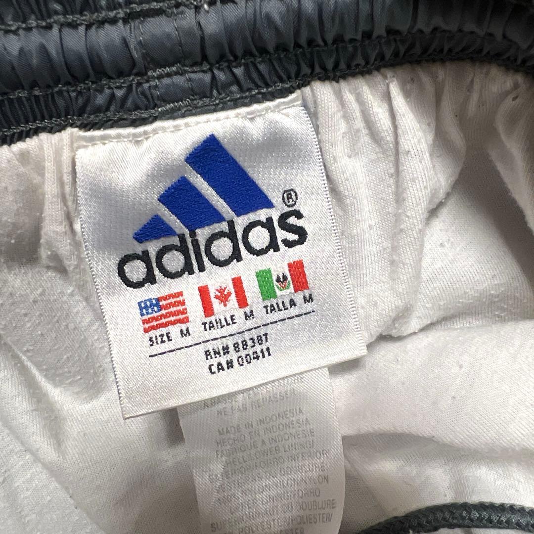 90s oldadidas 万国国旗タグ　ナイロンパンツ　グレー　US規格