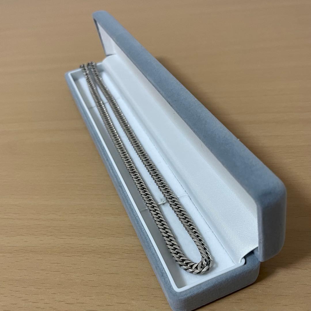 シルバー925 喜平 6面ダブルネックレス 中折式 33g