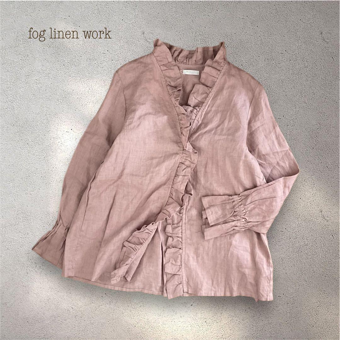 fog linen work 24AW エレナトップ ローズ リネン フリル