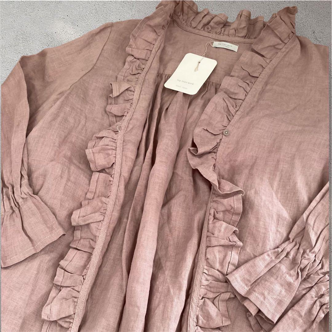 fog linen work 24AW エレナトップ ローズ リネン フリル