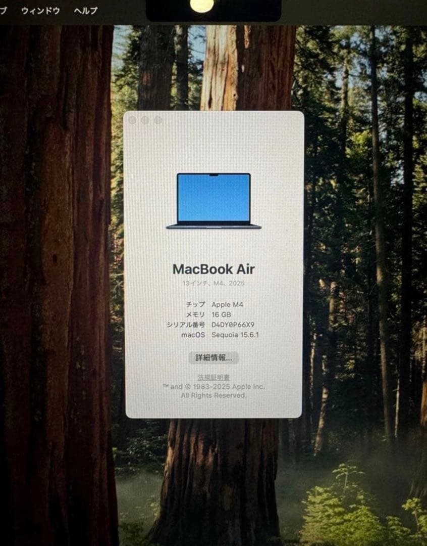 MacBook Air 13インチ M4チップ 256GB