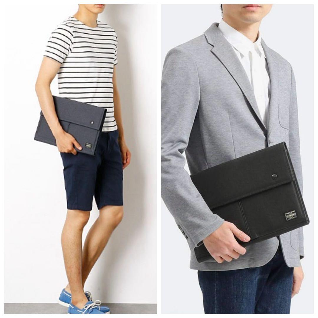 【美品】PORTER ドキュメントケース ビジネスバッグ 軽量 ロゴ
