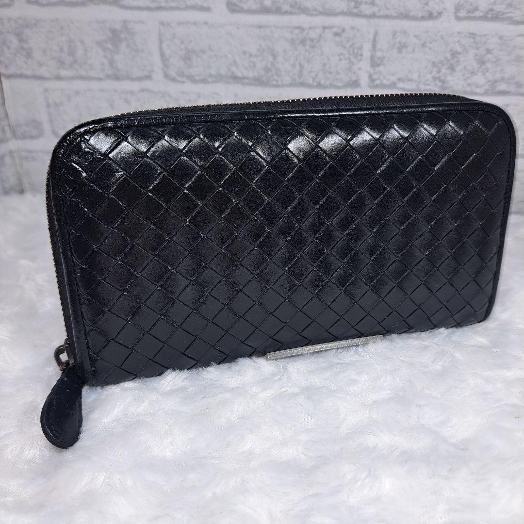 ボッテガヴェネタ　長財布　ラウンドファスナー 　黒　ブラック