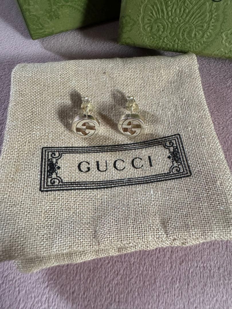 GUCCI グッチ GGロゴ シルバー ピアス メンズ レディース