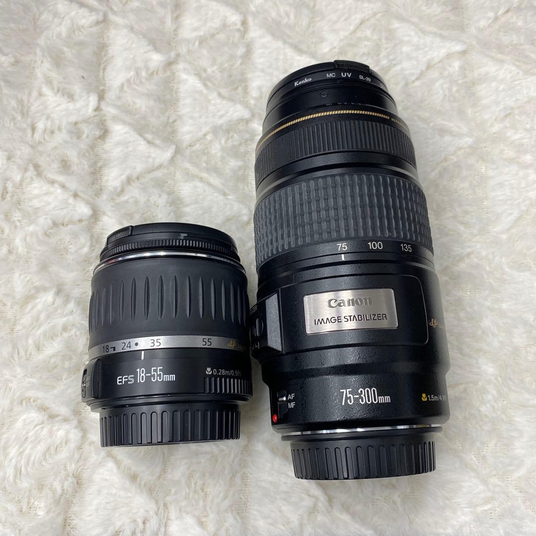 Canon 75-300mm & EF-S 18-55mm レンズセット