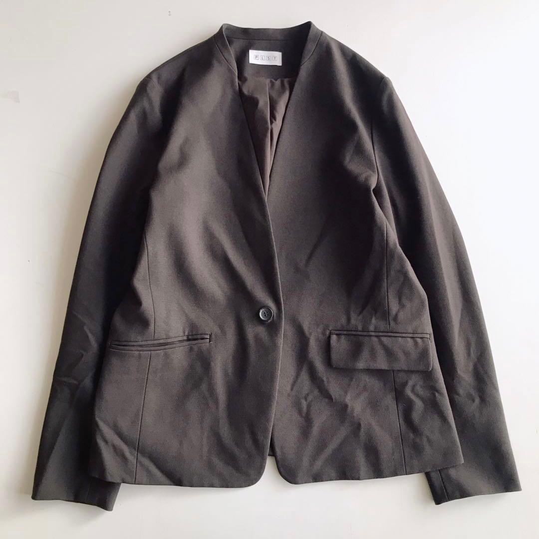 プラステ ブラッシュドバック カラーレス セットアップ ブラウン