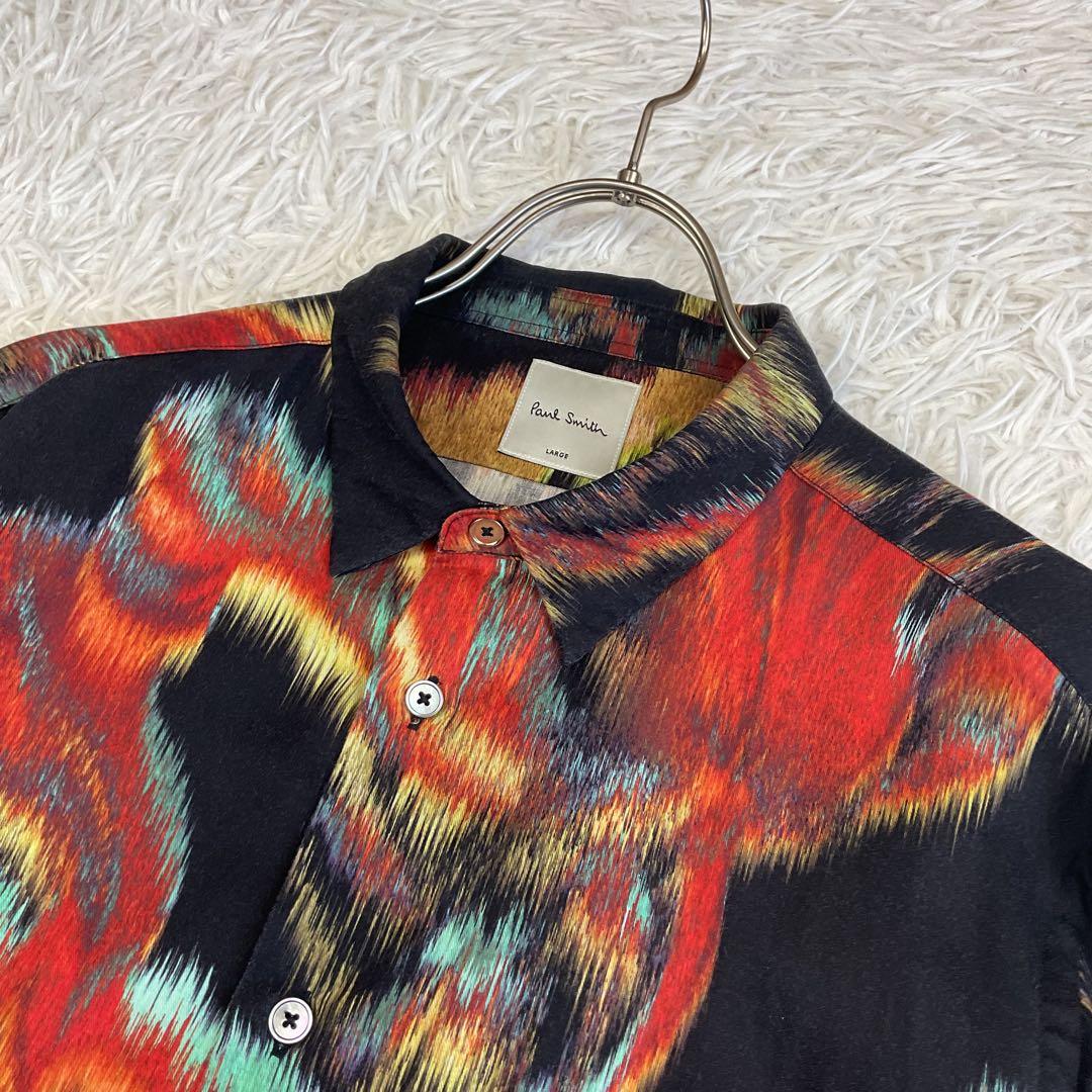 h*a様 大きいサイズ✨L✨ポールスミス　フラワー柄　総柄シャツ　現行タグ　長袖