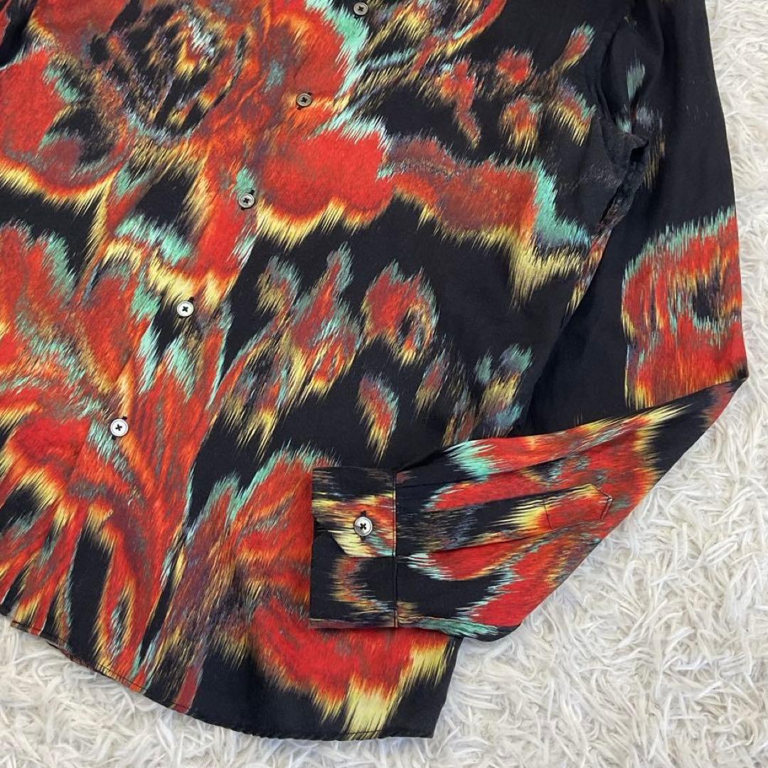 h*a様 大きいサイズ✨L✨ポールスミス　フラワー柄　総柄シャツ　現行タグ　長袖