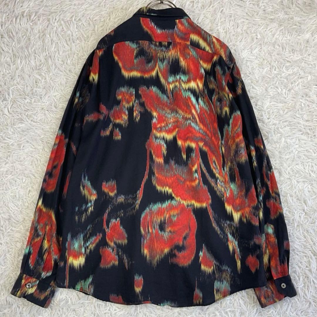 h*a様 大きいサイズ✨L✨ポールスミス　フラワー柄　総柄シャツ　現行タグ　長袖