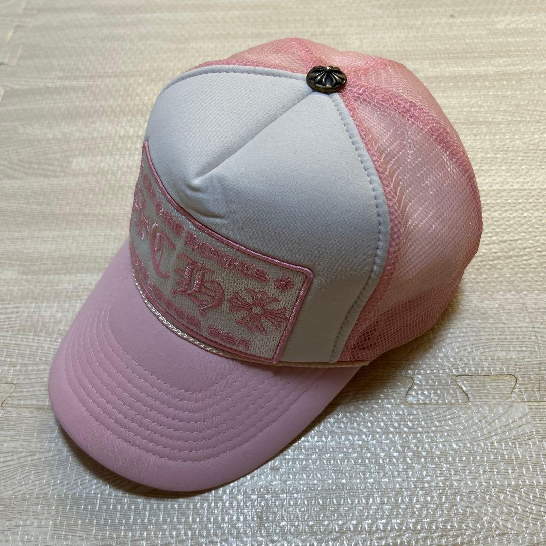 （廃盤希少・初期型・国内正規品）クロムハーツ　トラッカーキャップ　ピンク