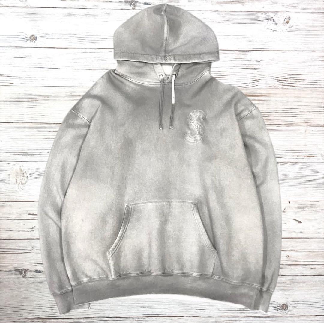 SUPREME シュプリーム パーカー 刺繍ロゴ グレー XL 0731