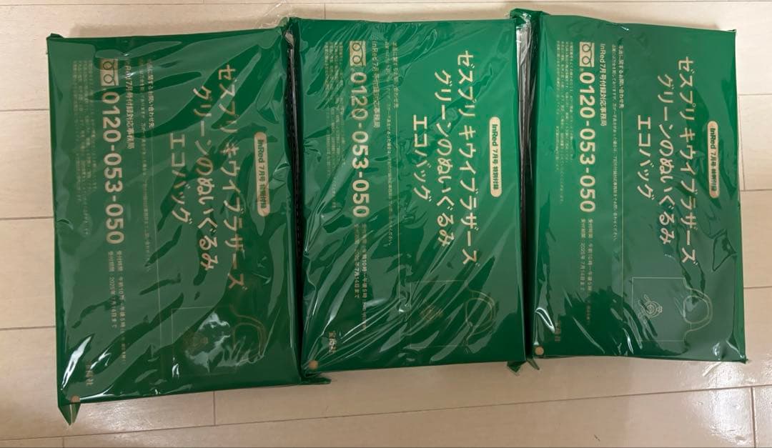 ゼスプリ キウイブラザーズ ぬいぐるみエコバック 付録のみ　InRed 7月号