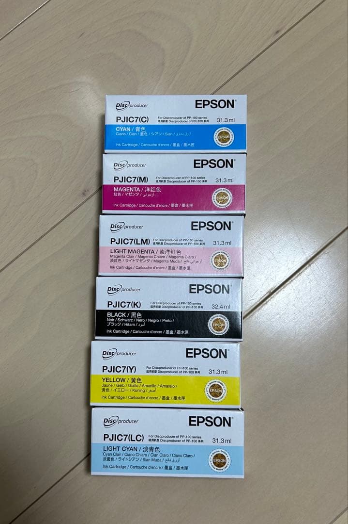 新　EPSON PP-50 / 100用 純正インク6色2セット計12個