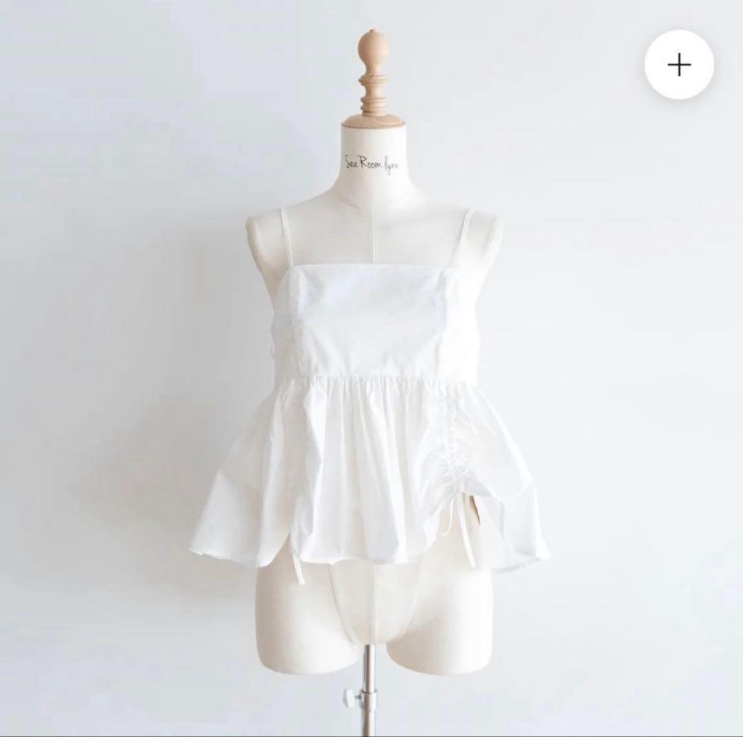 searoomlynn シャーリングRibbonビスチェキャミ