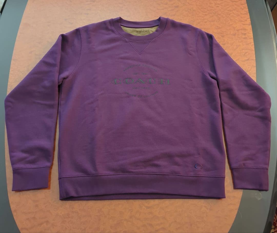 【未使用】COACH ロゴプリント 裏起毛 クルーネック スウェット