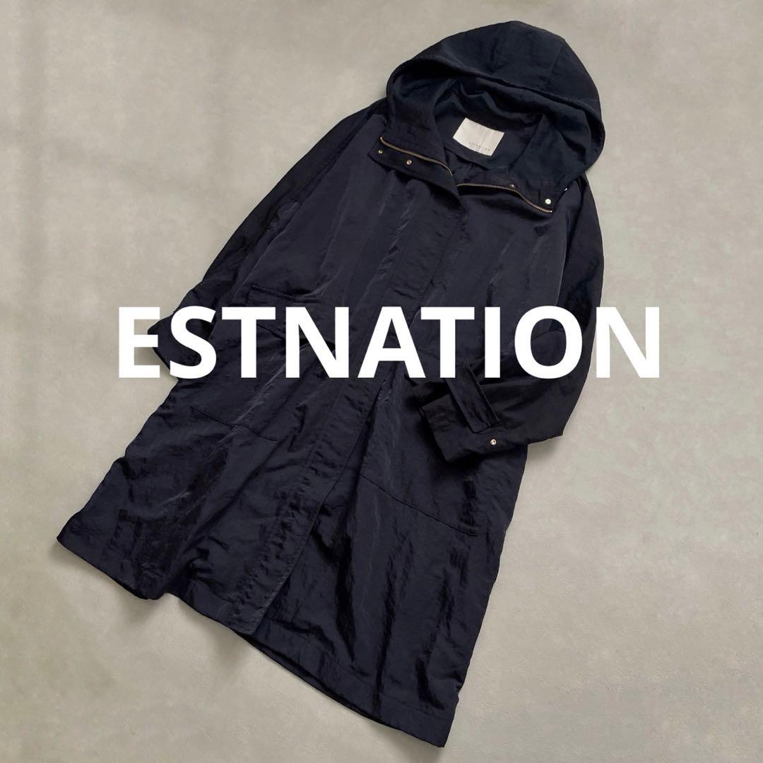 エストネーション　定価4万円　ナイロンタフタロングコート