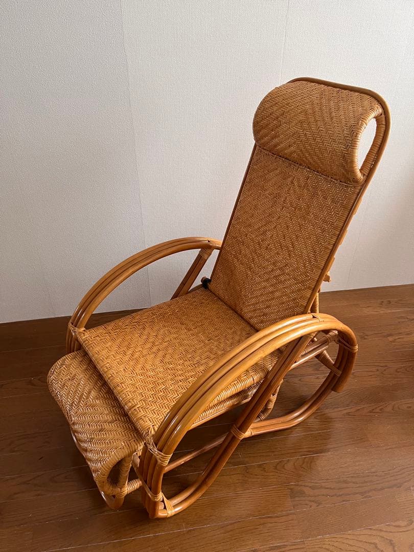 ラタン リクライニングチェア