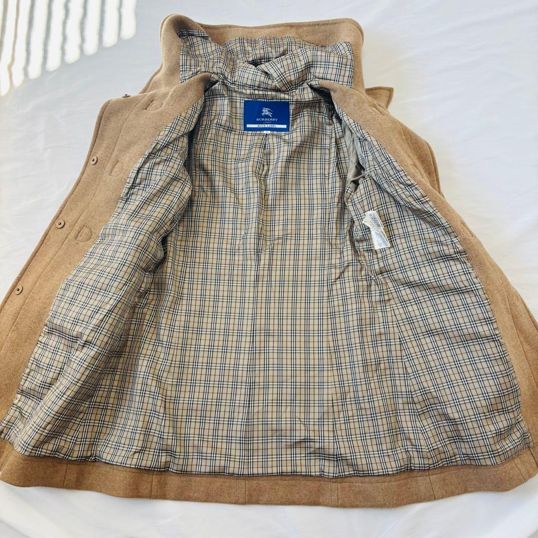 バーバリー ダッフルコート ノバチェック フード　ベージュ 40 Lサイズ