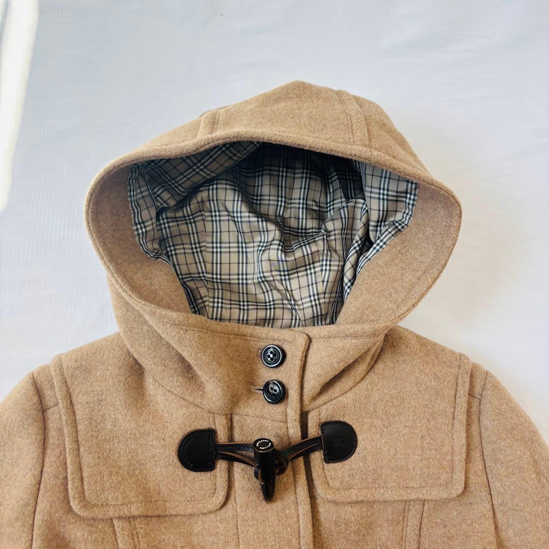 バーバリー ダッフルコート ノバチェック フード　ベージュ 40 Lサイズ