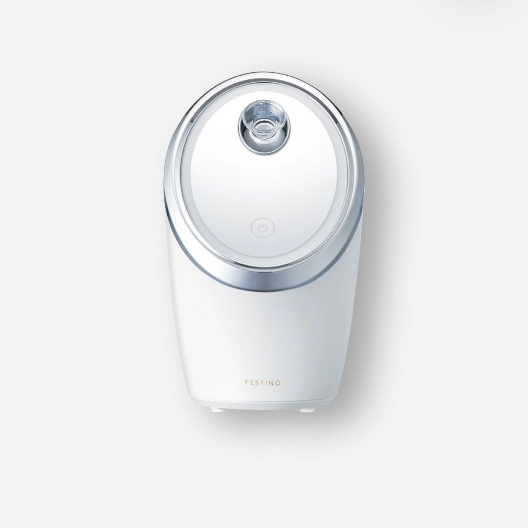 【新品・未開封】フェスティノ フェイシャルクリーニングナノスチーマー　ホワイト